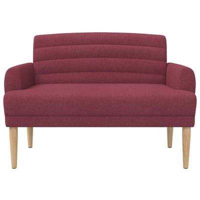 vidaXL - Lovingseat - met - knoopge - tuft - Wijnrood - 116 - x - 67 - x - 80 - cm - Stof