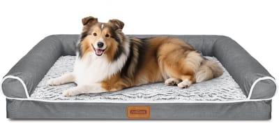 Nobleza Orthopedische Hondenmand - met Traagschuim - Waterdicht Hondenbed - Hondenkussen Wasbaar - Maat XL: 106 x 76 x 20 cm - Grijs