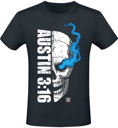 WWE Austin 3:16 Skull Heren T-shirt - zwart - L