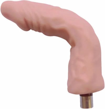 Dildo Buigbaar 3XLR voor Auxfun Basic Seksmachine Beige 18 cm