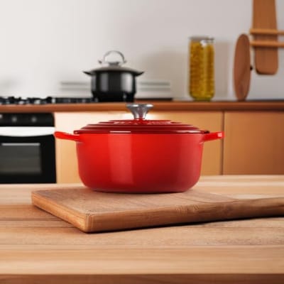Gietijzeren Braadpan met Deksel - Ronde Kookpot voor Eenpansgerechten