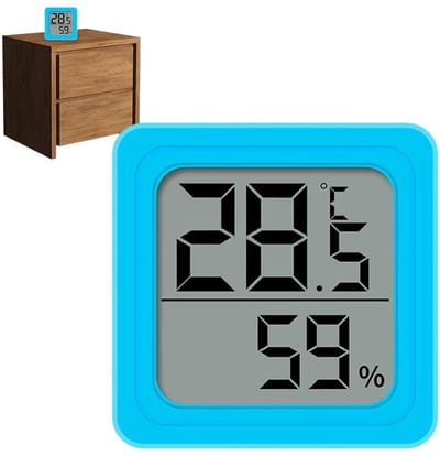 Digitale Hygrometer - Temperatuur Vochtigheid - Binnen Luchtkwaliteit - Nauwkeurig Meten - 4.4 x 1.1 cm - Wit
