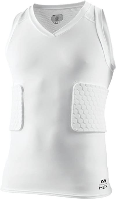 Compressie Tanktop met 3 HEX Pads voor Bescherming van Ribben en Rug bij Sport