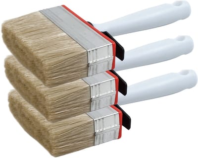 Sorex Blokkwast van 7 x 3 cm - 3x - schilderen - verfspullen - dikke kwasten - kunststof - syntetische haren