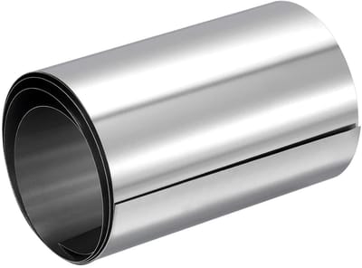 Roestvrijstalen Folierol - Metalen Plaat - Doe-het-zelf Projecten - Sterk en Corrosiebestendig - 0.2mm x 100mm x 1m - Zilver