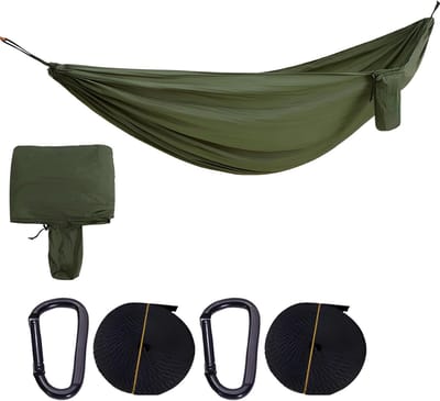 Enkele hangmat - Draagbare hangmat - Kamperen en reizen - Anti-omtrek ontwerp - 270 x 140 cm - Groen