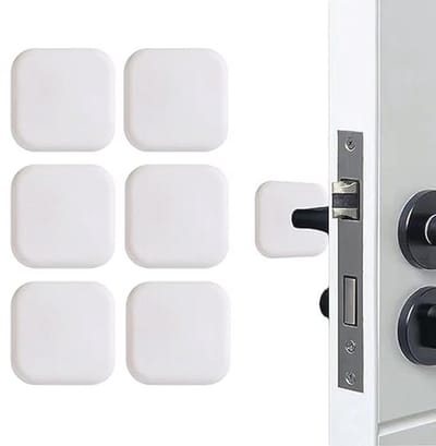 Zachte rubberen deurknopstoppers - 6 stuks zelfklevende meubelbeschermer voor deur, muur en bureau