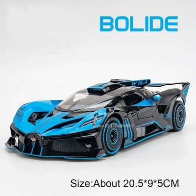 1:24 Tourbillon Bolide Model Speelgoed Sportwagens Legering Diecast Geluid Licht Schokabsorptie Pull Back Ornament Supercars Voor Kinderen
