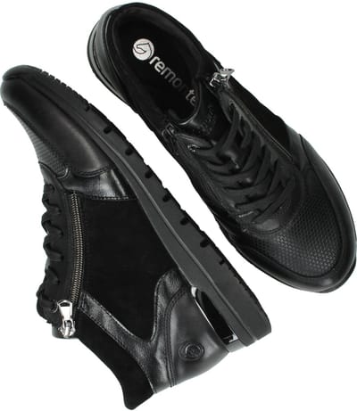 Remonte Dames Veterboot - R6776-02 Zwart - Maat 41