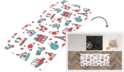 Keukenloper - Loper keuken - Patroon - Frankrijk - Vlag - 120x50 cm - Keukenloper vinyl
