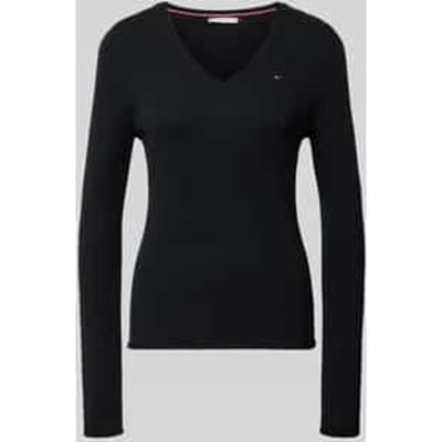 Slim fit gebreide pullover van zuivere wol