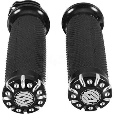 Poignées de guidon de moto, 2 pièces, 25mm, pour Sport-ster Cruiser personnalisé 1 pair black