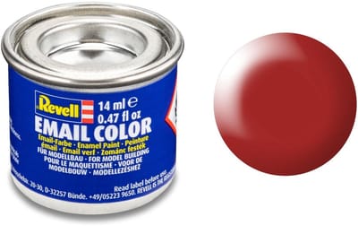 Revell Hobbyverf Enamel verf - #330 Fiery Red - Satin - RAL3000 - Enamel - Verf potje - 14 ml