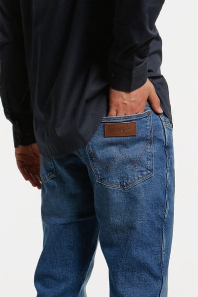 Wrangler River Heren Tapered Fit Jeans Blauw - Maat W29 X L32