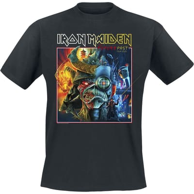 Iron Maiden T-shirt - The Future Past Tour Art 2023 Square - M tot 3XL - voor Mannen - zwart