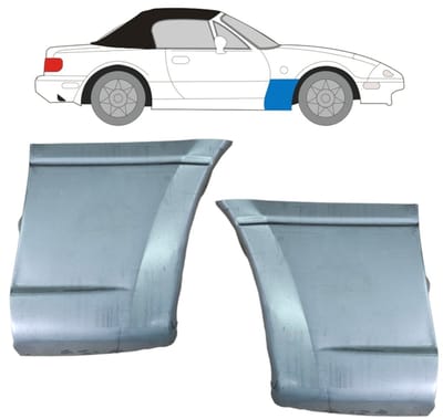 Reparatiepaneel voorspatbord voor Mazda MX-5 1989-1998 / Links + Rechts / Set