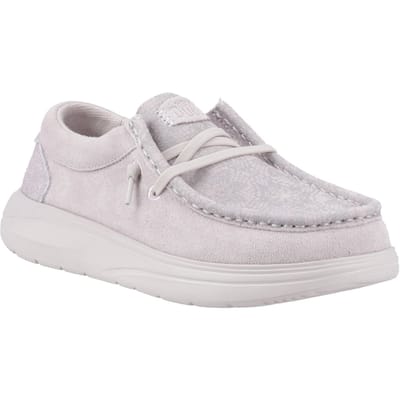 HEYDUDE - Wendy Comf Suede Lace Print Dames Instappers Lilac - Maat 41