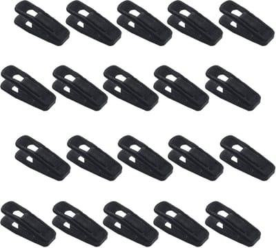 20-stuks Kledingklem - Ophangklem voor kleding - Fluweelzachte kledingklem - Multifunctionele kledingklem - Antislip en laat geen strepen achter - 7,1*2,2*2,2 cm - Geschikt voor broeken, overhemden, rokken, sokken, enz. - Zwart