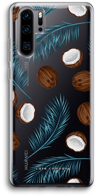 Case Company® - Hoesje geschikt voor Huawei P30 Pro hoesje - Kokosnoot - Soft Cover Telefoonhoesje - Bescherming aan alle Kanten en Schermrand