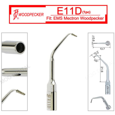 Pointe de détartreur ultrasonique dentaire Woodpecker Série E Compatible avec pièce à main EMS UDS Canal radiculaire Endodontie Outils de dentiste
