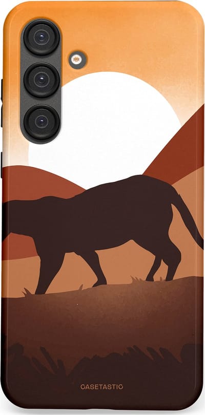 Casetastic Hoesje Geschikt voor Samsung S25 Plus - Stijlvolle Beschermende Duo-layer Case - Zonsondergang Safari