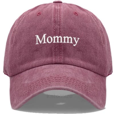1 Paar Daddy & Mommy Borduur Baseballpetten Voor Mannen & Vrouwen Buiten Vrije Tijd Sport Snapback Baseballpetten Voor Verjaardagscadeaus Adjustable brown