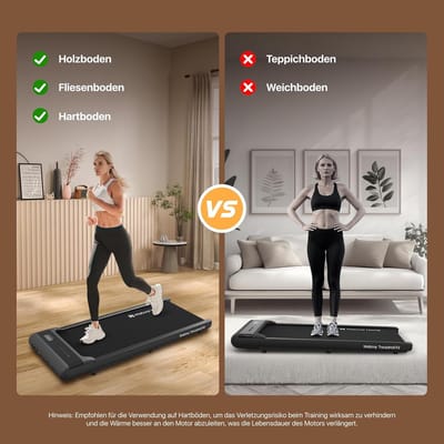 Loopband inklapbaar elektrisch – House&Garden SmartWalk AI Fit 6 – 2-in-1 walking pad onder bureau – 1,65 PK stille motor – LED display – app & afstandsbediening – 2–6 km/u – 120 kg draagkracht – compacte fitness loopband