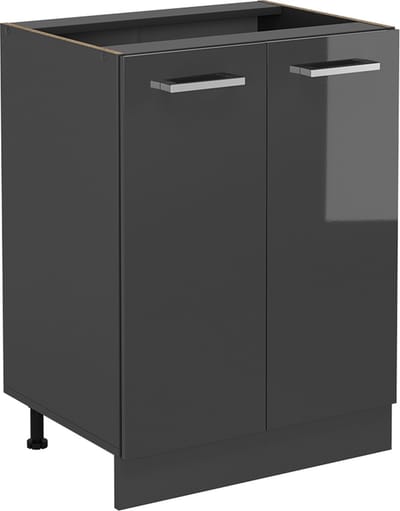 Vicco R-Line Keukenonderkast – 60 cm zonder werkblad Antraciet Hoogglans