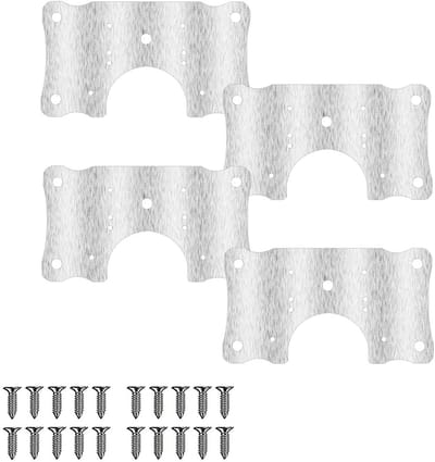 SnelShoppen - 4 stuks Kleine Kast Scharnier Basis RVS Reparatie Kit Scharnieren Versterken voor Houten Keuken Kast Deur