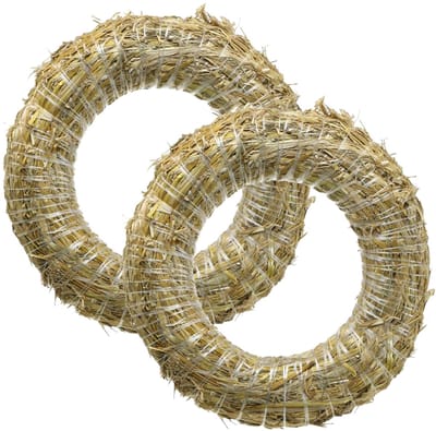 Strokrans blanco 35cm Robuuste DIY decoratie 2-delige set, 2 Stück