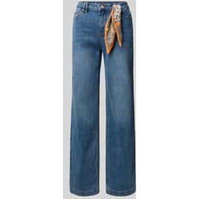 straight fit jeans van katoenmix