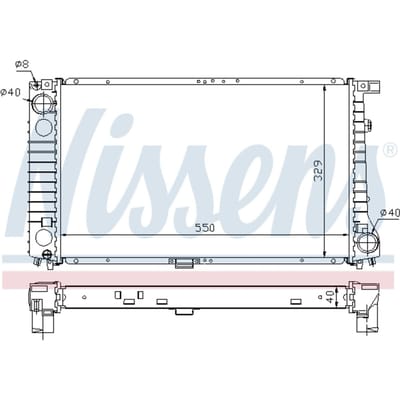 Radiator, motorkoeling NISSENS 60757A