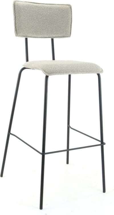 Workliving Barkruk Hoog Bo Society - Boucle Shitake - 82 CM