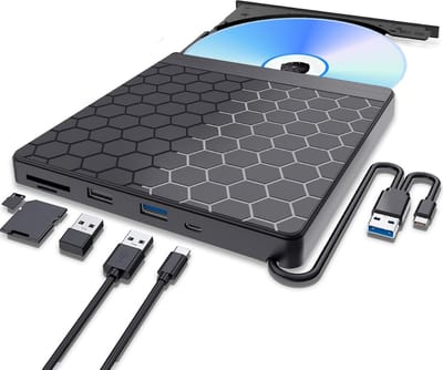 Draagbare Externe DVD Speler voor Laptop - DVD Burner - Zwart