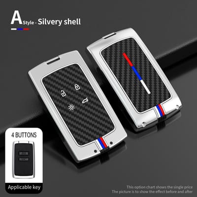 Coque de clé de voiture Coquille Porte-clés Pour Renault Koleos Kadjar Scenic Megane Sandero Espace Clio Captur Kangoo Laguna Talisman Twingo black
