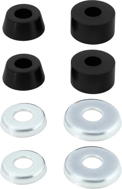Harde Skateboard Bushings (95A) Set voor Trucks - Cilindervormige Kussens - Zwart