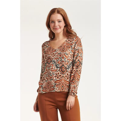 Smashed Lemon 24508 e paisley bedrukte top |