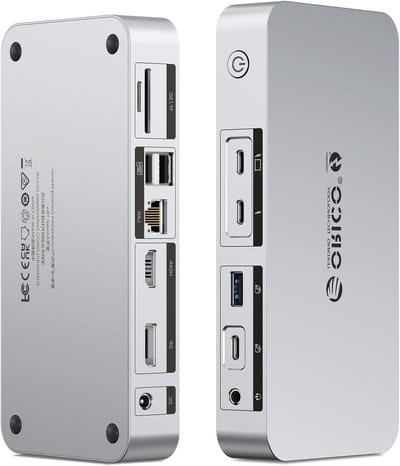 Thunderbolt 4 Docking Station - USB C Hub - Productiviteit Vergroten - 12-in-1 Poorten - 85W Power Delivery - Zilver