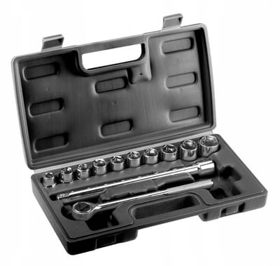 TOP TOOLS 12-delige 1/2" Doppenset met Ratel