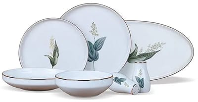 Bricard Lunel Flower – Porseleinen Serviesset/Dinerset – 27-Delig – 6-Persoons