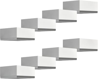 8 x meubelpoten MOTEL 65 x 65 mm hoogte 30 mm gepolijst chroom van SOTECH