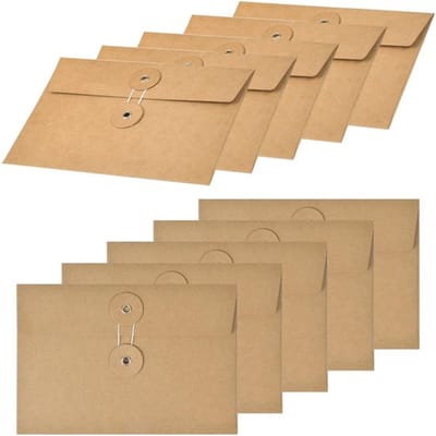 Allecto - Vintage Enveloppen - Kraftpapier - Hoogwaardig - Kleurrijk
