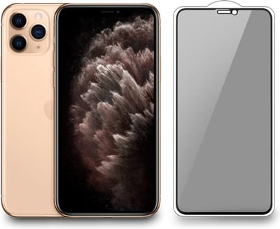 Smartphonica iPhone 11 Pro privacy full cover tempered glass screenprotector van gehard glas met afgeronde hoeken geschikt voor iPhone 11 Pro