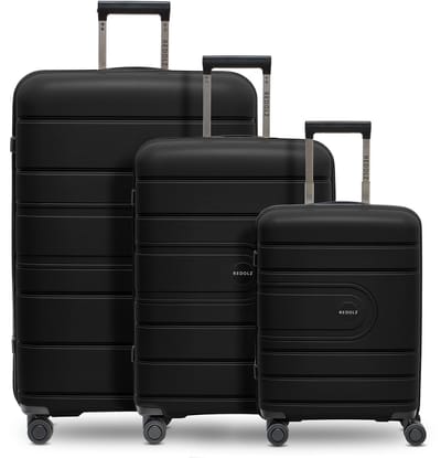 Redolz Essentials 11 3-SET 4 wielen Kofferset 3-delig - Harde bagage - TSA slot - black