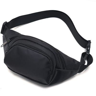 heuptasje/buideltasje voor volwassenen - 28X13cm - Zwart- fanny pack - voor op reis/onderweg