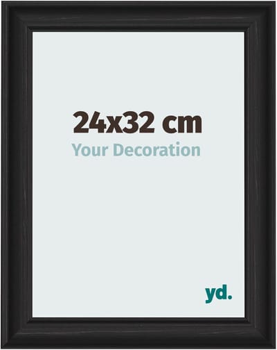 Your Decoration - Fotolijst 24x32 cm - MDF - Zwart Houtnerf - Lazio
