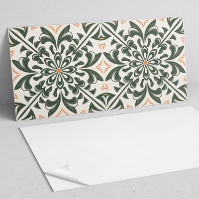 Coloray Wandpanelen Zelfklevend - Bloemenpatroon met bladeren PVC Wandpaneel - 100 cm x 50 cm - Groente Wandbekleding Zelfklevend - 1 stuk - Bloemen en planten Wandpanelen Zelfklevend - Wandpanelen Keuken - Wandpaneel Badkamer