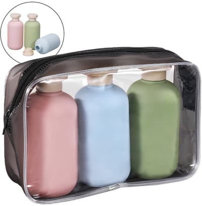 QTTVBTNA -Navulbare Reisbeker Set – Lekvrije Shampoo Flessen – Ideaal Voor Vakantie, Camping & Zakenreis