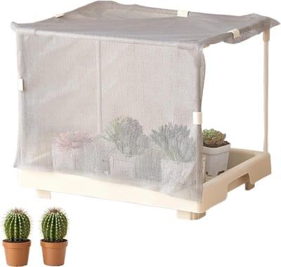 Mini Kas - Plantenkas Balkon - Planten Beschermen - Versterkte Buisconstructie - 35 x 27 x 7 cm - Wit