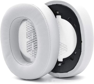 Vervangende oorkussens van kunstleer en traagschuim voor draadloze over-ear hoofdtelefoons, geschikt voor JBL Live 500BT (Grijs)